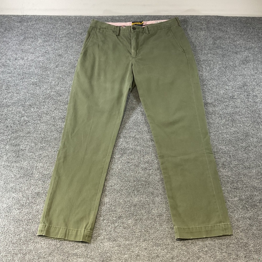 Ralph Lauren Rugby Antique Slim Fit Chinos Mens 34x31 Olive Green Cotton Pants